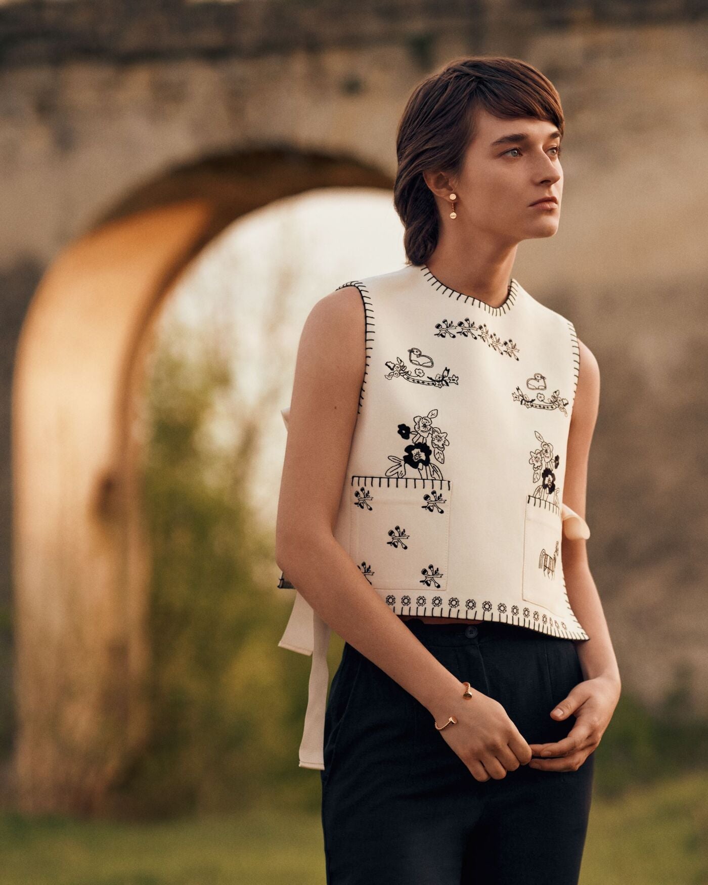 VATSLAVA Embroidered Vest