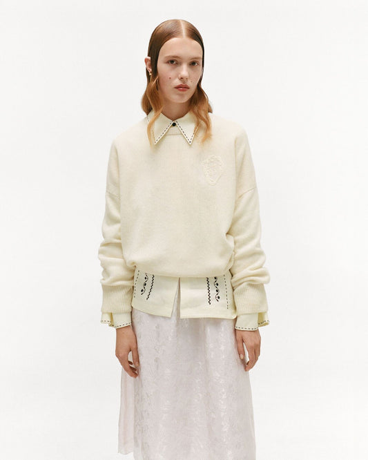 Sweater with Angel in Milk